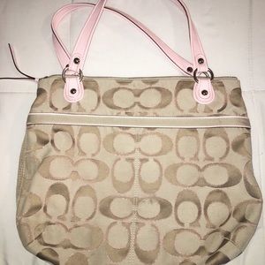 Pink & Tan Coach Purse